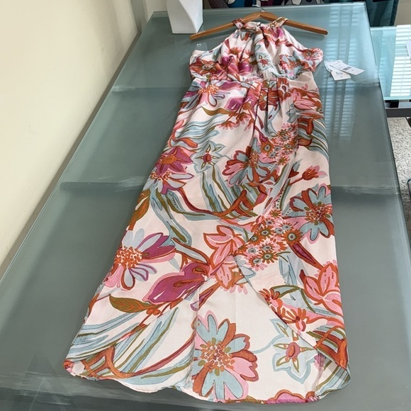 julia jordan Dresses & Skirts - Julia Jordan Slip Dress Julia Jordan Flowy Multicolored Halter Dress  Size 2